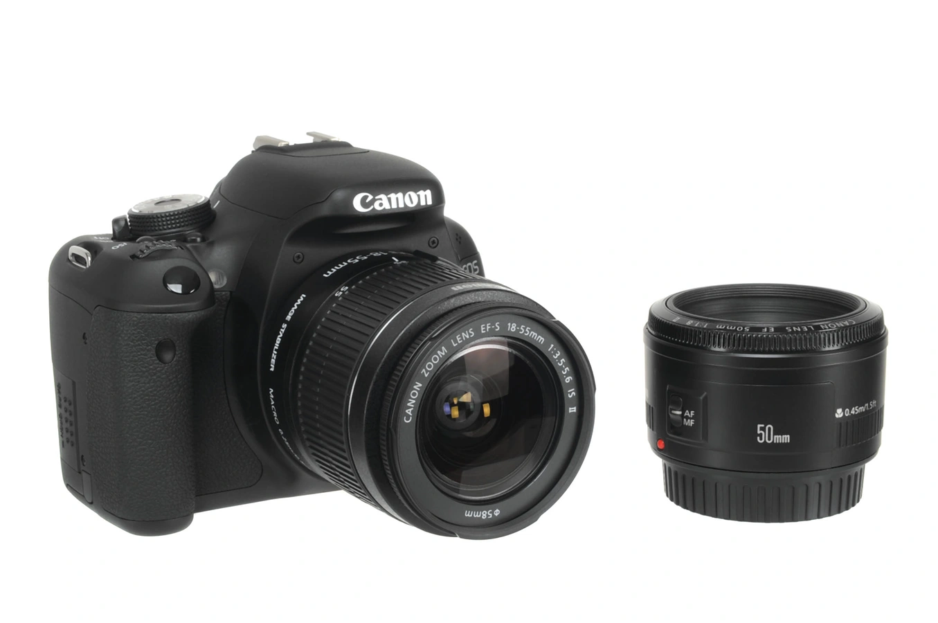 Reflex Canon EOS 600D + 1855 IS + 50mm F1,8 EOS 600D + 1855 IS