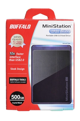 Buffalo MiniStation 500 Go USB 3.0 / USB 2.0 Noir