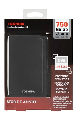 Toshiba STOR.E CANVIO 750 Go USB 3.0 / 2.0 NOIR