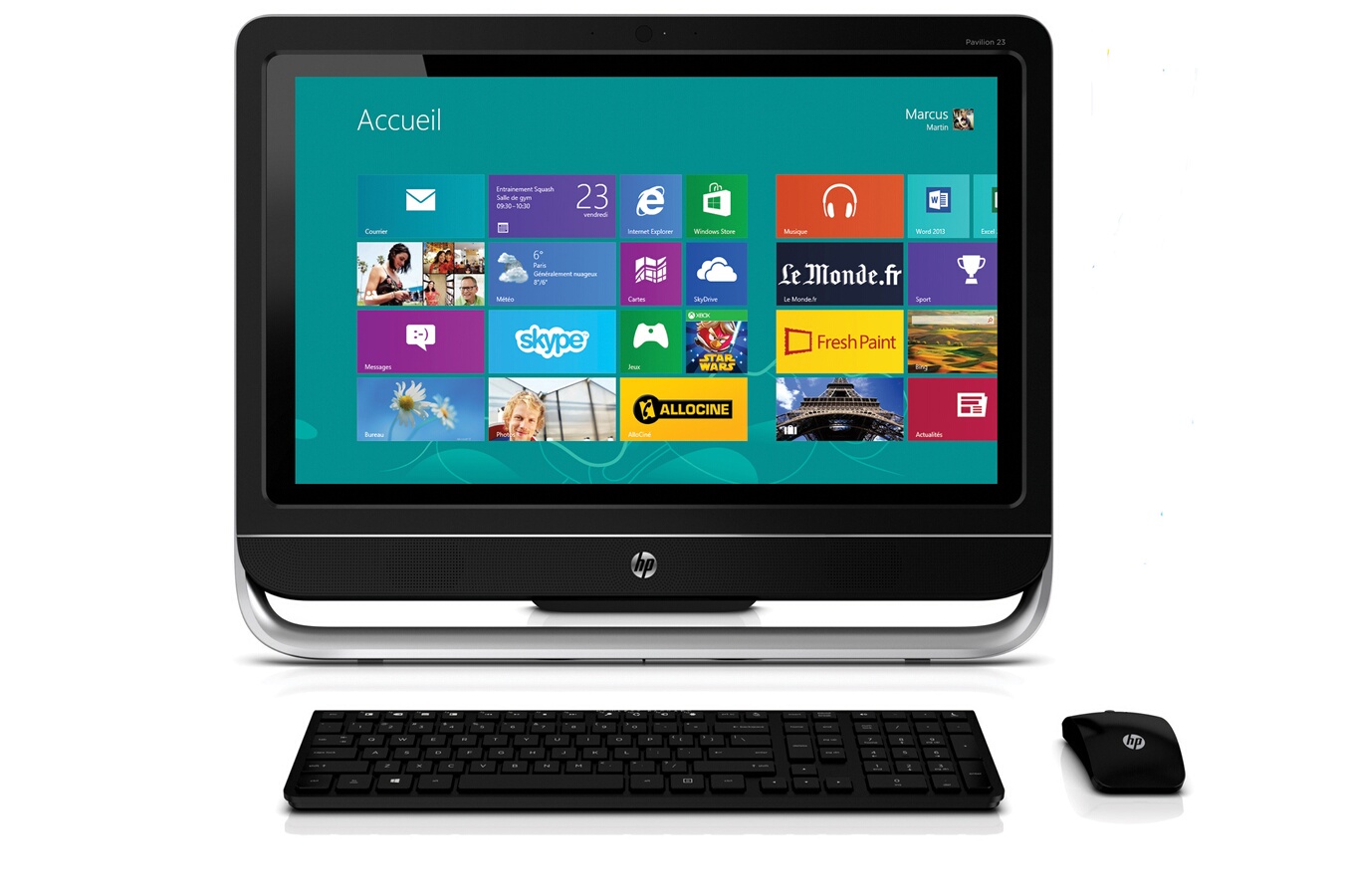 PC de bureau Hp PAVILION TOUCHSMART 22H015NF (4001192) Darty