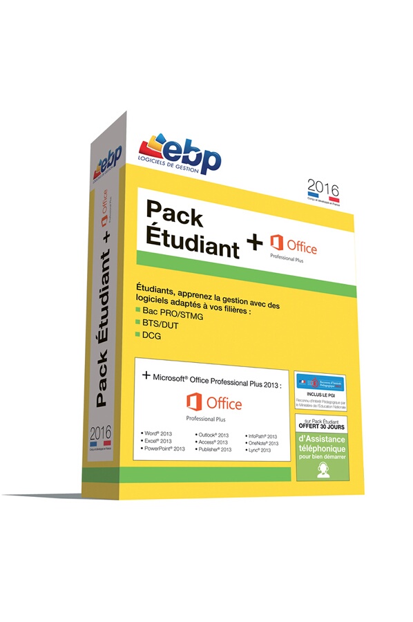 Logiciel Ebp Pack Etudiant Office 2016 (4161289)