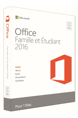 Logiciel Microsoft Office Mac Home Student 2016 (4150236) | Darty