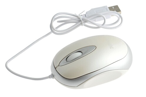 Mini Travel Mouse blanc filaire optique 800 dpi 3 boutons 16147
