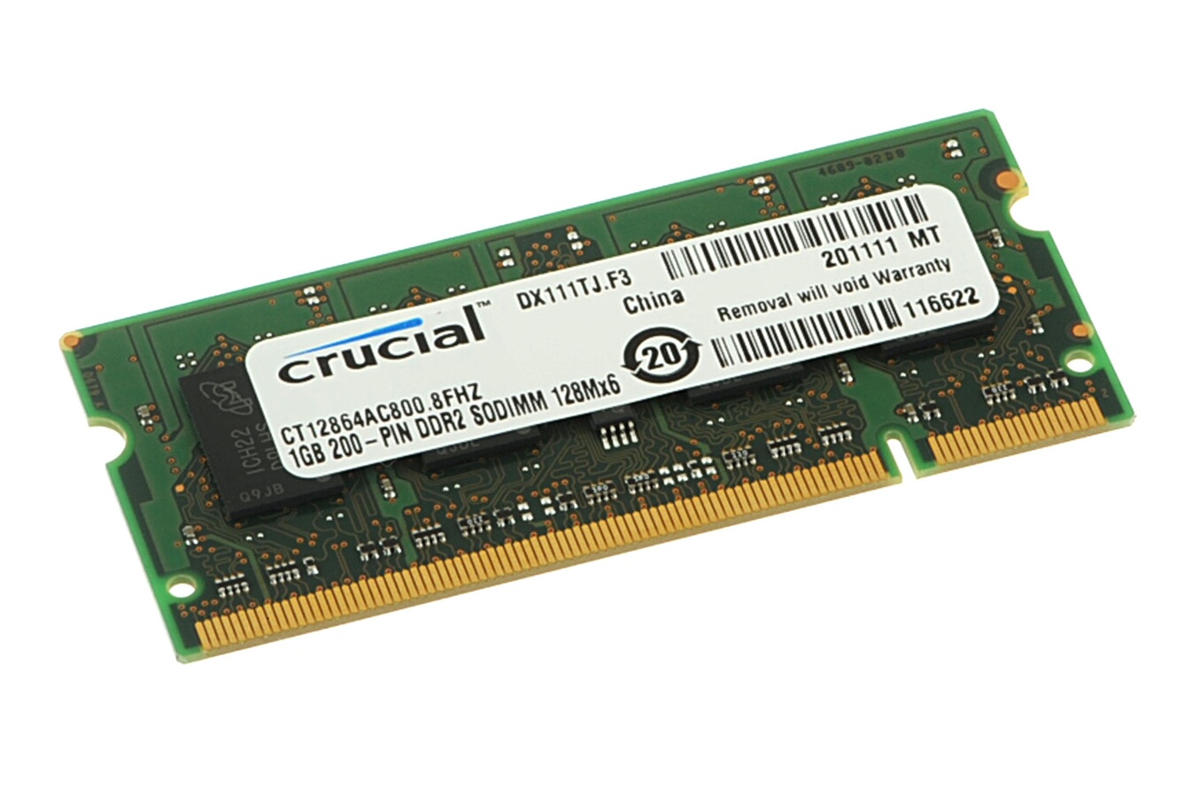 Barrette mémoire Crucial 1 Go DDR2 800 MHz CL6 CT12864AC800 1299824