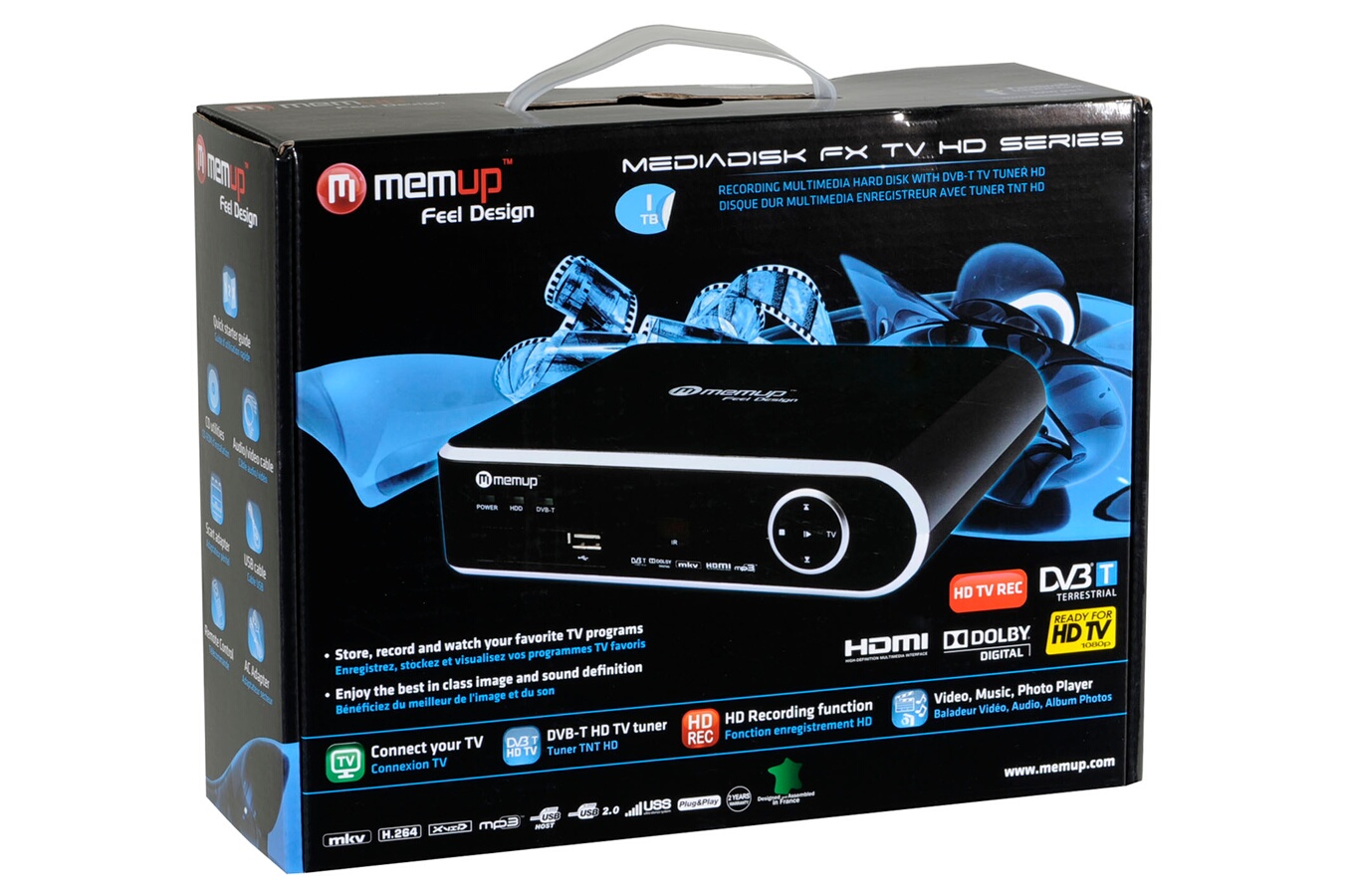 dur multimedia Memup MEDIADISK FX TV HD 1To USB 2.0 / HDMI (1248723