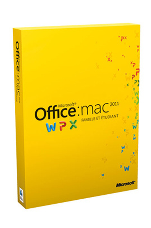 Logiciel Microsoft OFFICE MAC 11 ETUDIANTS 1USER