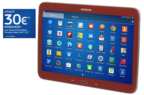 Tablette tactile Samsung GALAXY TAB 3 ROUGE 10.1" GALAXYTAB3ROUGE10