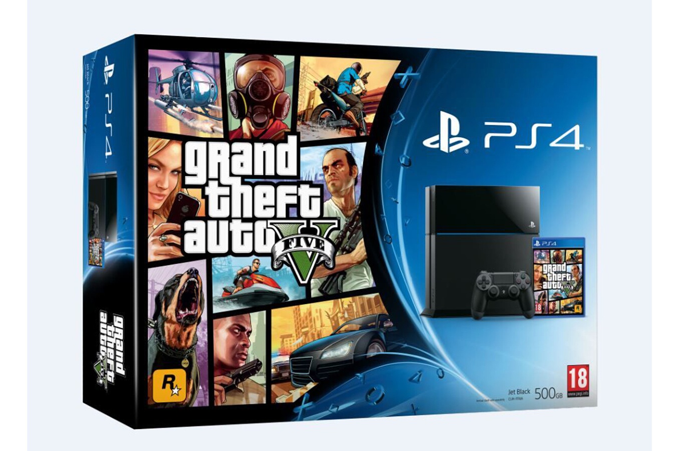 Consoles PS4 Sony PS4 500 GO NOIR + GTA V (4063058) | Darty