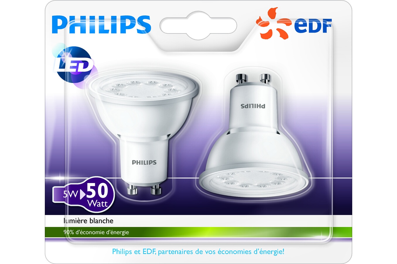 Ampoule LED Philips SPOT x2 RBT EDF CEE (4062922) Darty