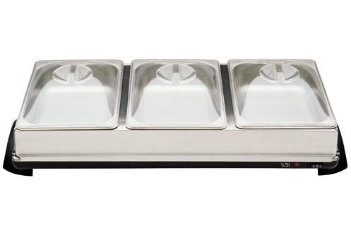 White Brown BUFFET CHAUFFANT 3 BACS CP463 CP463 BUFFET 3 BACS