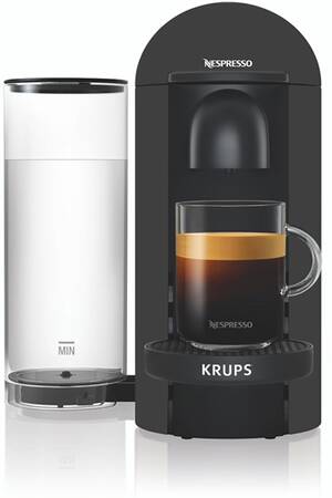 Cafetière à dosette ou capsule Krups NESPRESSO VERTUO PLUS NOIR MAT