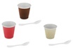 Les Artistes TASSE 10 CL BLANCHE + ROUGE + GRISE