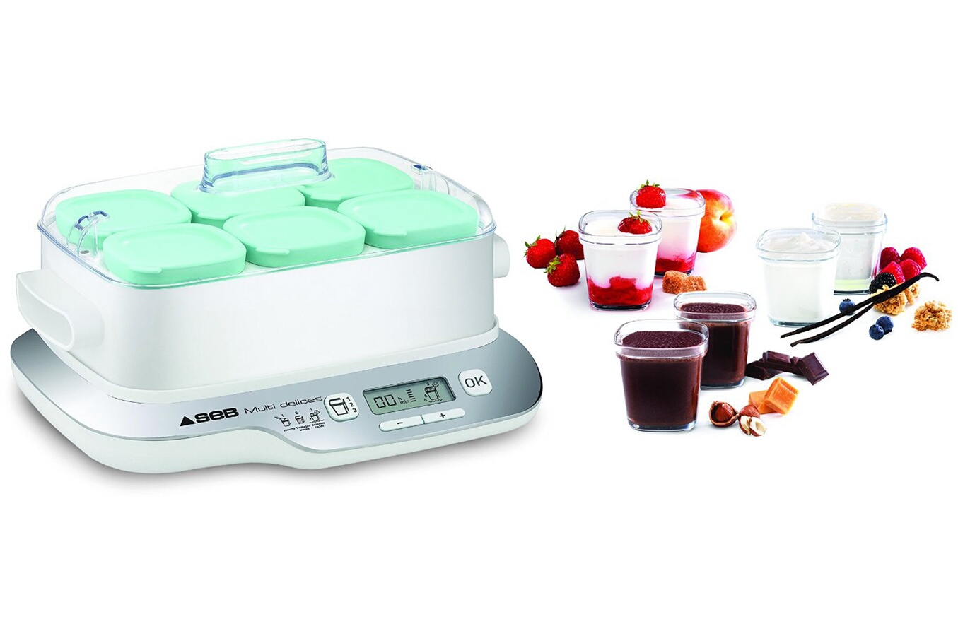 Yaourtiere Seb YG6571FR MULTIDELICES COMPACT 6 POTS (4083490) Darty