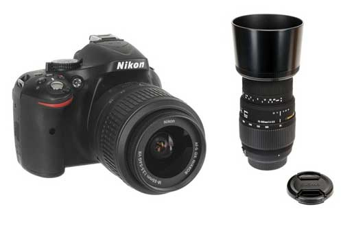 Reflex Nikon D5200+18 55 VR + SIGMA 70 300 F4 5.6 DG