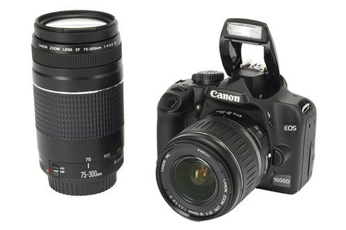 Reflex Canon EOS 1000D KIT 18 55 + 75 300 EOS 1000D + 18 55II + 75
