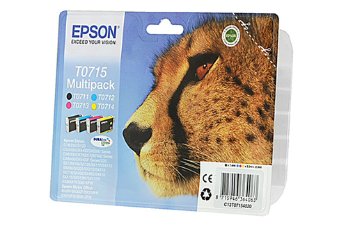 Cartouche d'encre Epson Pack Guepard T0715 4 couleurs (1180290)