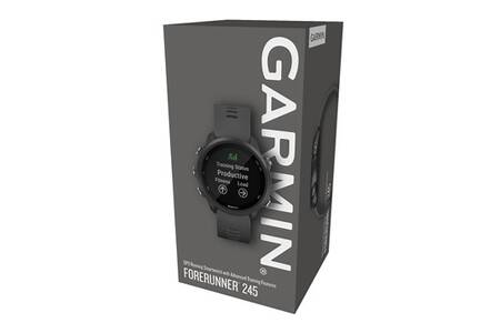 Montre connectée Garmin Forerunner 245 Noire avec bracelet gris fonce