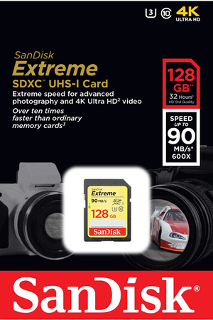 Carte Memoire Sd Sandisk Extreme Sdxc 128 Go Sd Extreme 128go Darty