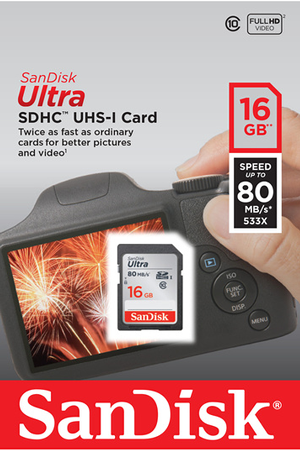 Carte mémoire SD Sandisk ULTRA SDHC 16 Go