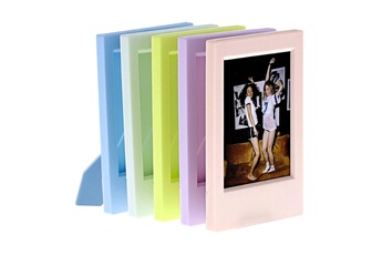 TNB - LENSY - Cadre photo plastique x 5 - violet, rose, jaune, vert et bleu
