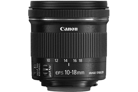 Objectif zoom Canon EF-S 10-18mm f4,5-5,6 IS STM