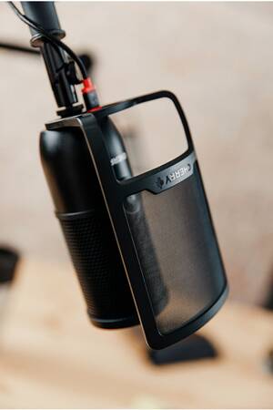 Filtro Antipop CHERRY Per Microfono USB - Riduzione Suoni Plosivi, Facile Installazione (Nero) - Foto 3