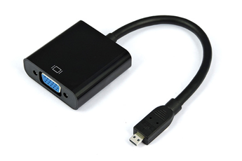 Connectique Audio / Vidéo Temium Adaptateur Micro HDMI M vers VGA F Noir