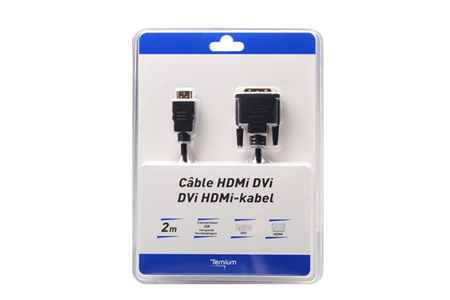 Connectique Audio / Vidéo Temium CABLE DVI VERS HDMI 1,5m