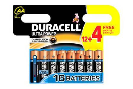 Pile Duracell LR06 AA 12+4 ULTRA POWER