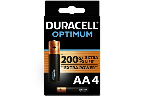 Pile alcaline AA / LR6 Duracell Optimum - lot de 4 pas cher