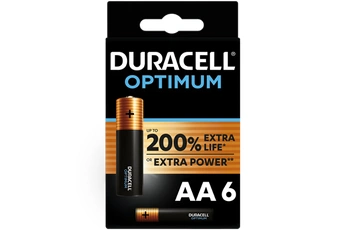 Piles Duracell Pack de 6 piles AA Duracell Optimum, 1,5 V LR06