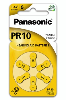 Panasonic - PACK 6 PILES AUDITIVES PR10 / PR230L / PR536