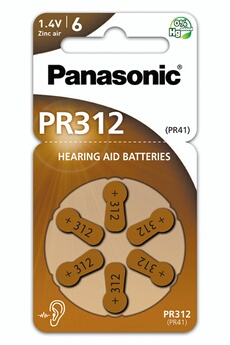 Panasonic - PACK 6 PILES AUDITIVES PR312 / PR41