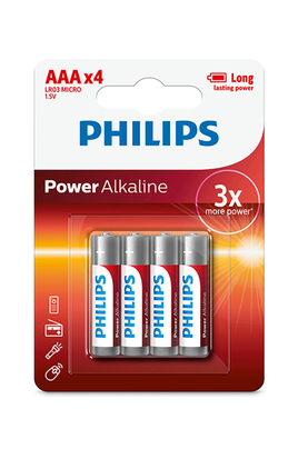 Piles Philips PILES LR3 X4 - LR03P4B/10