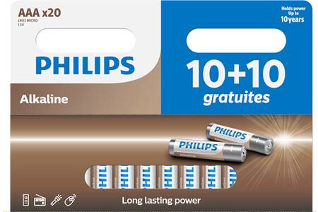 Piles Philips PACK DE 20 PILES AAA