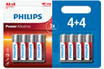 Philips Pack de piles 4+4 AA photo 1