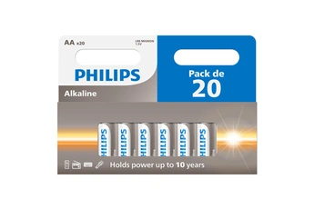 Philips - LOT DE 40 PILES AA ALCALINES AA 1,5V (LR06)