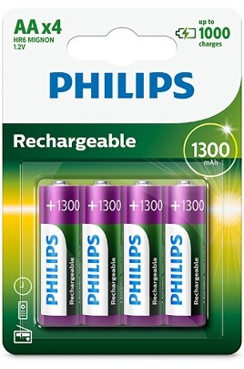 Pile rechargeable ESSENTIELB Lots 4 piles AA LR6 2100mAh Essentiel B en  multicolore