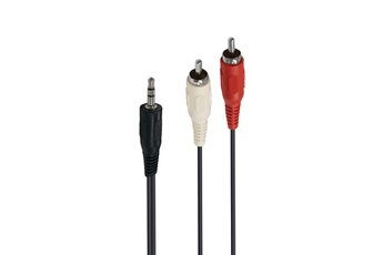 Accsup - CABLE JACK 3,5 MALE / 2 X RCA MALES 1,5M NOIR