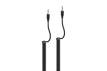 Accsup - CABLE SPIRALE JACK 3,5 / JACK 3,5 1,5M NOIR