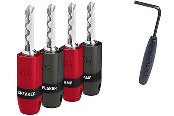 Audioquest - FICHES BANANE SUREGRIP 300 ARGENT (LOT DE 4)