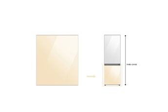 Samsung - PANNEAU BAS CLEAN VANILLA - RA-B23EBB18GM BESPOKE