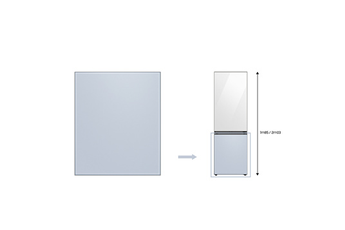 Accessoire Réfrigérateur et Congélateur Samsung PANNEAU BAS SATIN SKYBLUE - RA-B23EBB48GM BESPOKE