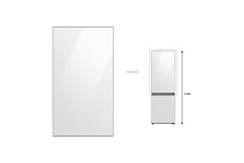 Samsung - Accessoire Réfrigérateur et Congélateur Samsung PANNEAU HAUT 185cm CLEAN WHITE - RA-B23EUU12GM BESPOKE