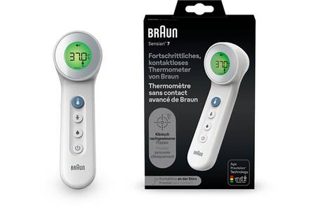 Thermomètre Braun BNT400WE - FRONTAL & SANS CONTACT