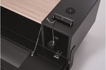 Meuble Naga 1400 Nordic + Trappe + QI + Chargeur 4 USB