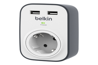 Prises, multiprises et accessoires électriques Belkin 1 PRISE FR + 2 USB