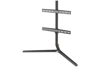 One For All - sur pied pour meuble / TV Stand Design Table Top - Dark/Anthracite - Orientable 180 - VESA 400 - 32/70'''' - Pour TV OLED, QLED, LED max 40kgs - Hauteur reglable - Support de barre de son - Gestion des cables - Rembourrage anti-rayures.