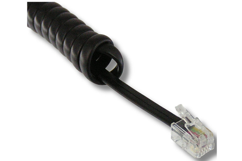 Cordon téléphonique HYFAI, cordon de poignée de téléphone, câble de  combiné, câble de combiné téléphonique Landline RJ9 4P4C noir de 7 pi