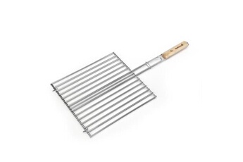 Barbecook - Grille double rectangulaire - 36 cm - Manche en bois